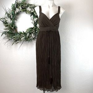 White House Black Market Dress Cocoa Pleated